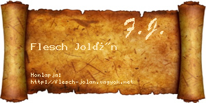 Flesch Jolán névjegykártya